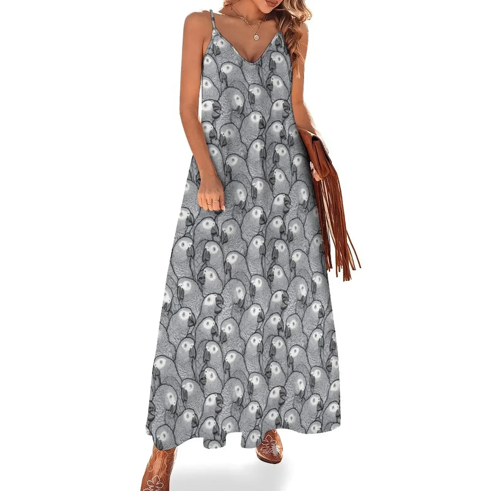 African Grey Parrots Sleeveless Dress women's summer dress 2025 Female clothing dress
African Grey Parrots Sleeveless Dress women's summer dress 2025 Female clothing dress