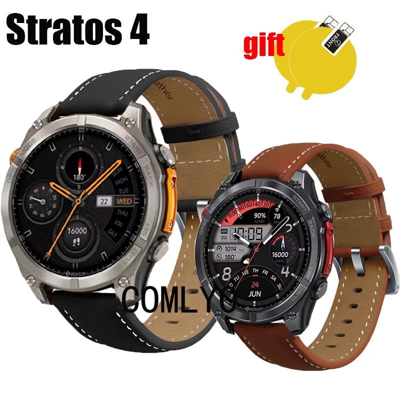 Для Zeblaze Strstos 4, ремешок для умных часов, натуральная кожа, мягкий женский и мужской ремешок, защитная пленка для экрана
Для Zeblaze Strstos 4, ремешок для умных часов, натуральная кожа, мягкий женский и мужской ремешок, защитная пленка для экрана