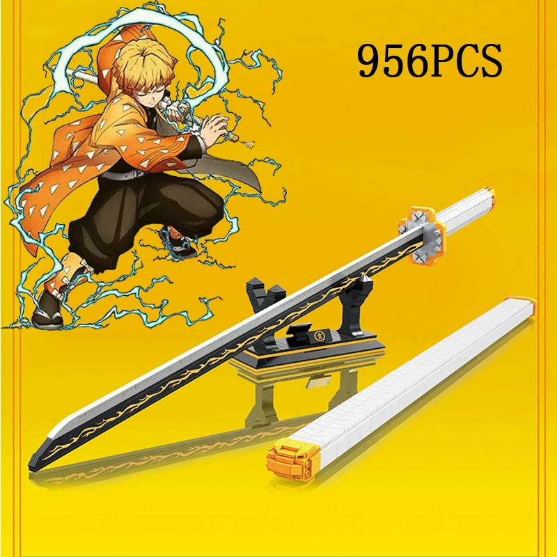 Anime Demon Slayer Agatsuma Zenitsu Ninja Sword Building Blocks Blade Katana Knife Assembly Weapon Brick Toys For Children Kids
Anime Demon Slayer Agatsuma Zenitsu Ninja Sword Building Blocks Blade Katana Knife Assembly Weapon Brick Toys For Children Kids