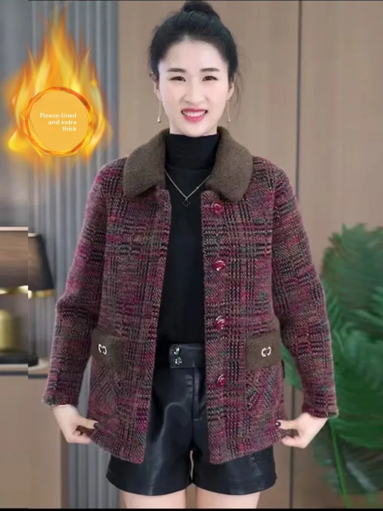 Утепленное хлопковое пальто на флисовой подкладке с ворсом под норку, зимнее теплое пальто для женщин среднего и старшего возраста, модное, для повседневной носки
Утепленное хлопковое пальто на флисовой подкладке с ворсом под норку, зимнее теплое пальто для женщин среднего и старшего возраста, модное, для повседневной носки
