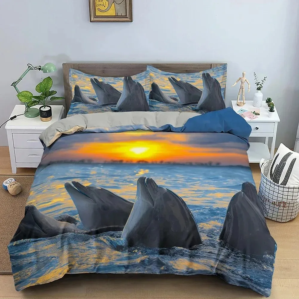 Dolphin Bedding Set Animal Pattern Duvet Cover Comforter Covers Twin King Size Quilt Cover With Pillowcase Home Textile
Dolphin Bedding Set Animal Pattern Duvet Cover Comforter Covers Twin King Size Quilt Cover With Pillowcase Home Textile