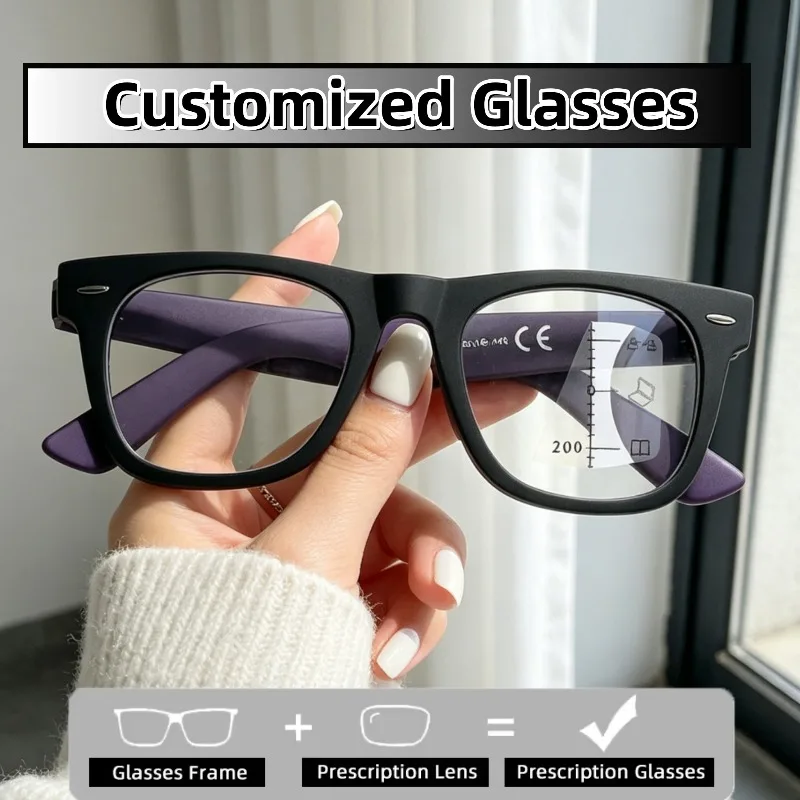 Customized Multifocal Reading Glasses Fashion Anti-blue Light Eyewear Square Frame Progressive Presbyopia Prescription Glasses
Customized Multifocal Reading Glasses Fashion Anti-blue Light Eyewear Square Frame Progressive Presbyopia Prescription Glasses