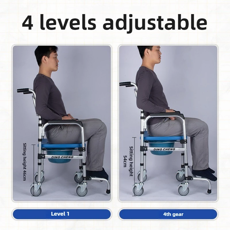Height-Adjustable 4-Wheel Brake Shower Wheelchair Thick Aluminum Bath Seat with Anti-Slip Pedals Elderly Transfer Assist System
Height-Adjustable 4-Wheel Brake Shower Wheelchair Thick Aluminum Bath Seat with Anti-Slip Pedals Elderly Transfer Assist System