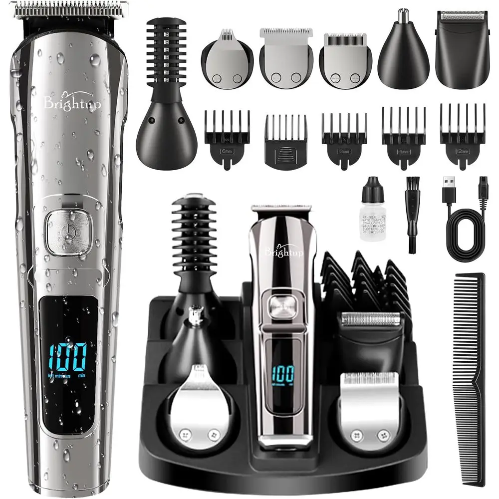 Men's Electric Shaver and Beard Trimmer Set, Waterproof Grooming Kit for Mustache, Body, Ear, and Nose Hair
Men's Electric Shaver and Beard Trimmer Set, Waterproof Grooming Kit for Mustache, Body, Ear, and Nose Hair
