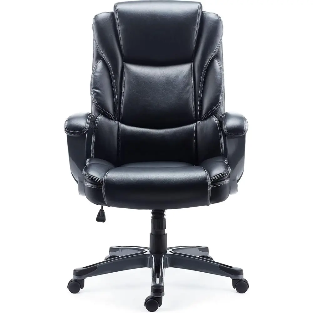 Bonded Leather Office Manager Chair, Black, 2-Pack
Bonded Leather Office Manager Chair, Black, 2-Pack