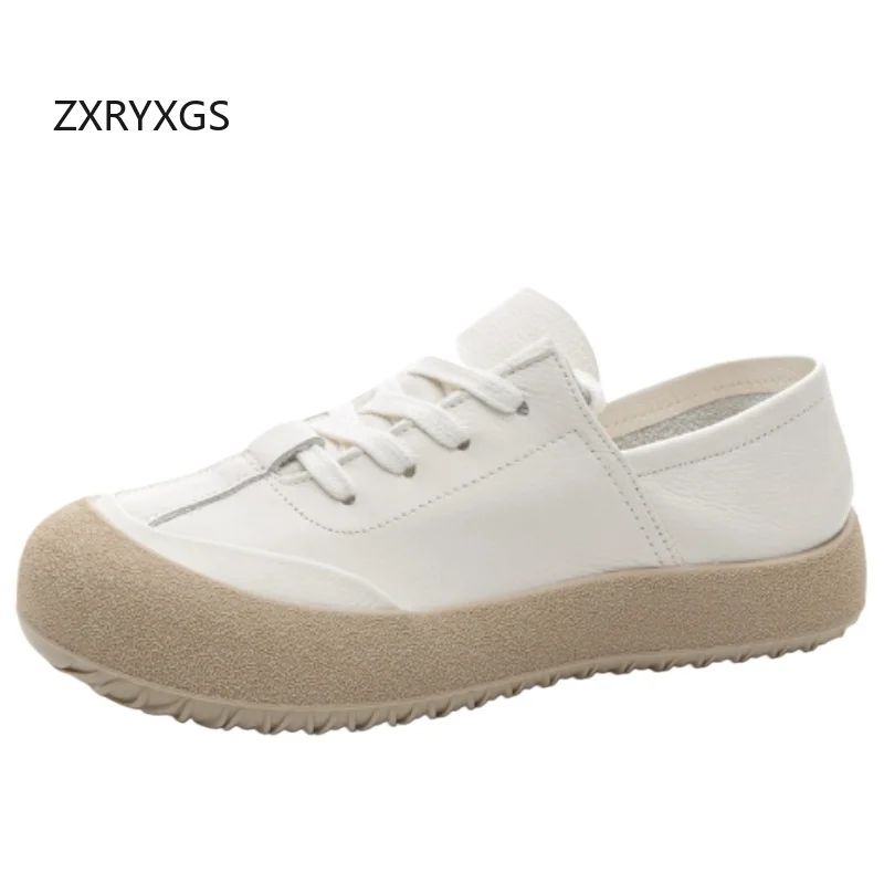 ZXRYXGS Premium Cowhide Women White Shoes Casual Sneakers 2025 New Lace-up White Sneakers Flat Thick Sole Increase Trendy Shoes
ZXRYXGS Premium Cowhide Women White Shoes Casual Sneakers 2025 New Lace-up White Sneakers Flat Thick Sole Increase Trendy Shoes