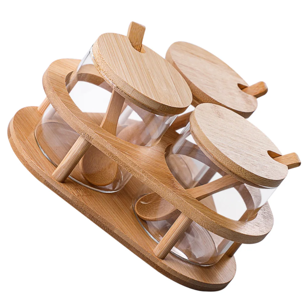 Seasoning Jar Set Glass Bamboo Lids Kitchen Spice Containers Food Spoon Holder Salt Pepper Airtight Large
Seasoning Jar Set Glass Bamboo Lids Kitchen Spice Containers Food Spoon Holder Salt Pepper Airtight Large