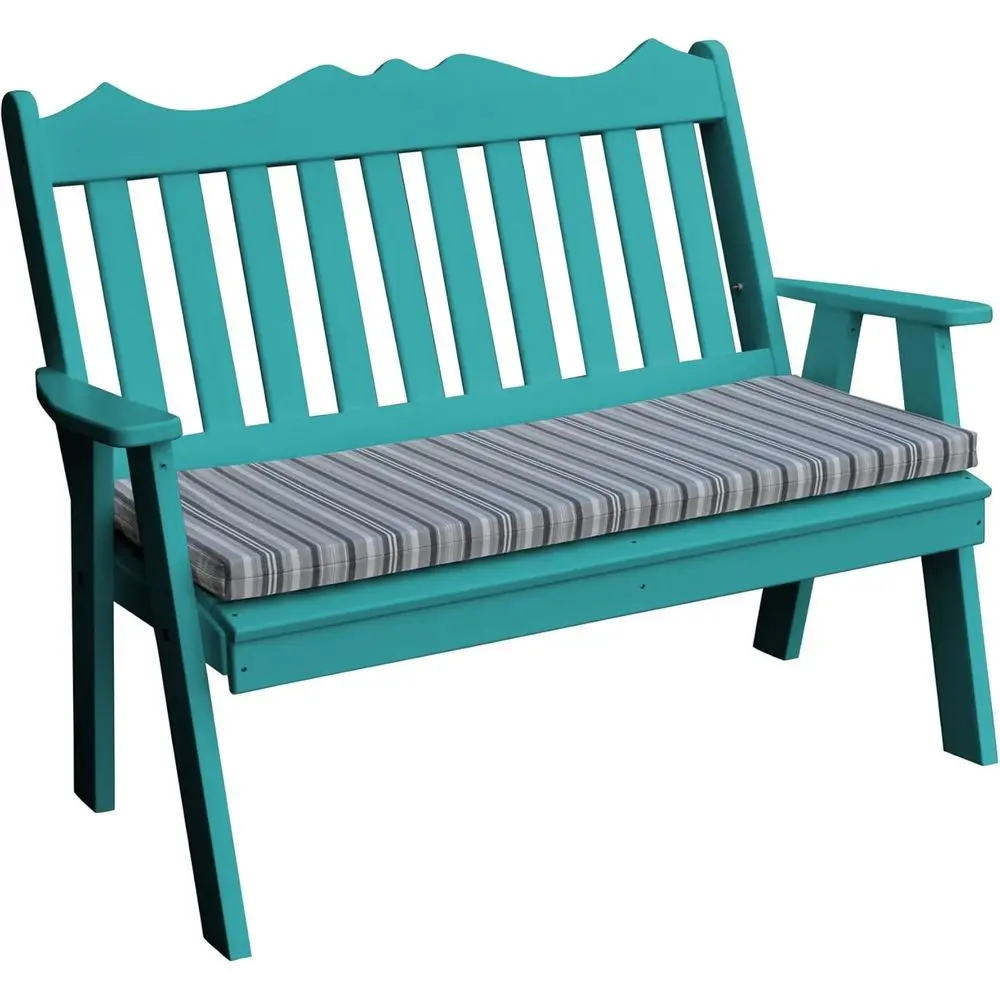 4-Foot Poly Royal English Garden Bench in Aruba Blue
4-Foot Poly Royal English Garden Bench in Aruba Blue