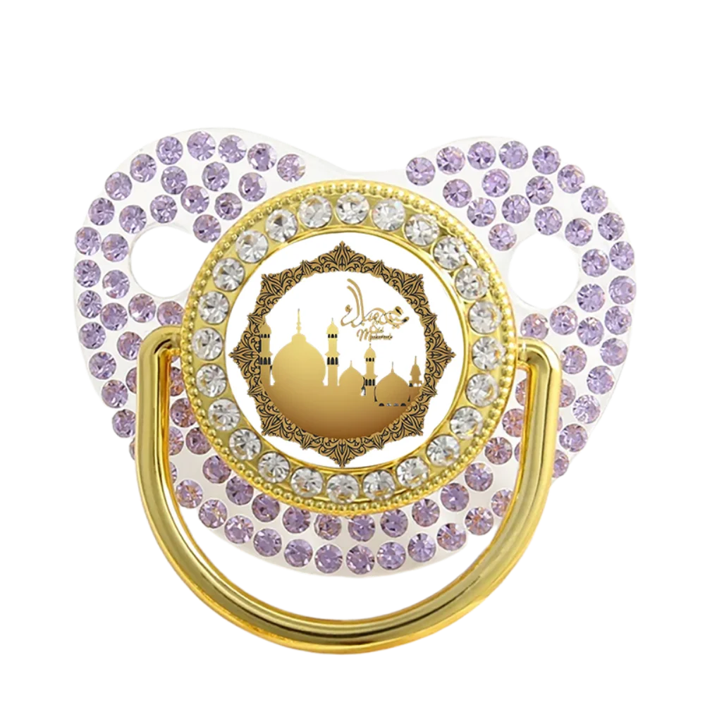 Orthodontic Baby Pacifier, Pink Bling Crystal Design with Islamic Mosque, Soothing Infant Teether
Orthodontic Baby Pacifier, Pink Bling Crystal Design with Islamic Mosque, Soothing Infant Teether