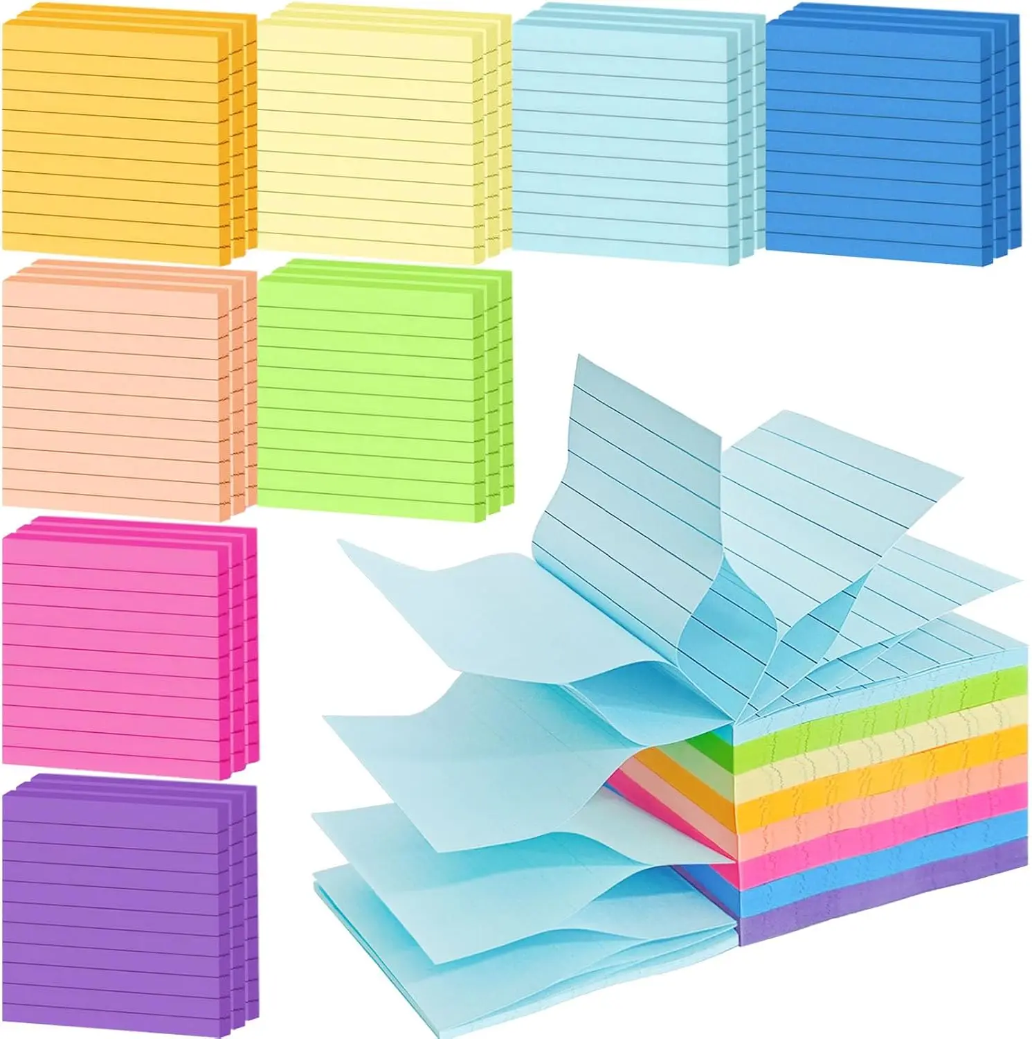 24 Pack 1920 Sheets Pop Up Sticky Notes Lined 3x3 inch Self-Stick Notes for Dispenser Home Office School Bright Colors
24 Pack 1920 Sheets Pop Up Sticky Notes Lined 3x3 inch Self-Stick Notes for Dispenser Home Office School Bright Colors