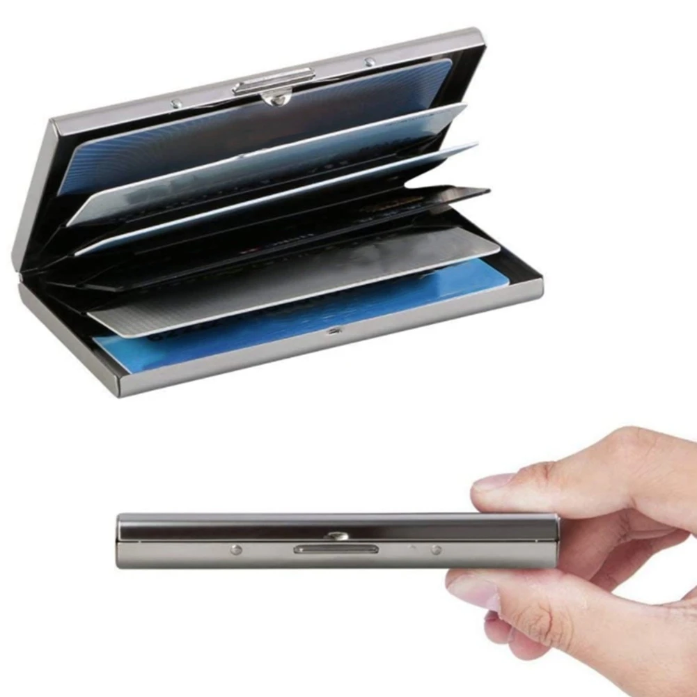 NEW-Metal Card Holder Wallet,Ultra Thin Stainless Steel Metal Wallets RFID Blocking Credit Card Wallet Holder
NEW-Metal Card Holder Wallet,Ultra Thin Stainless Steel Metal Wallets RFID Blocking Credit Card Wallet Holder