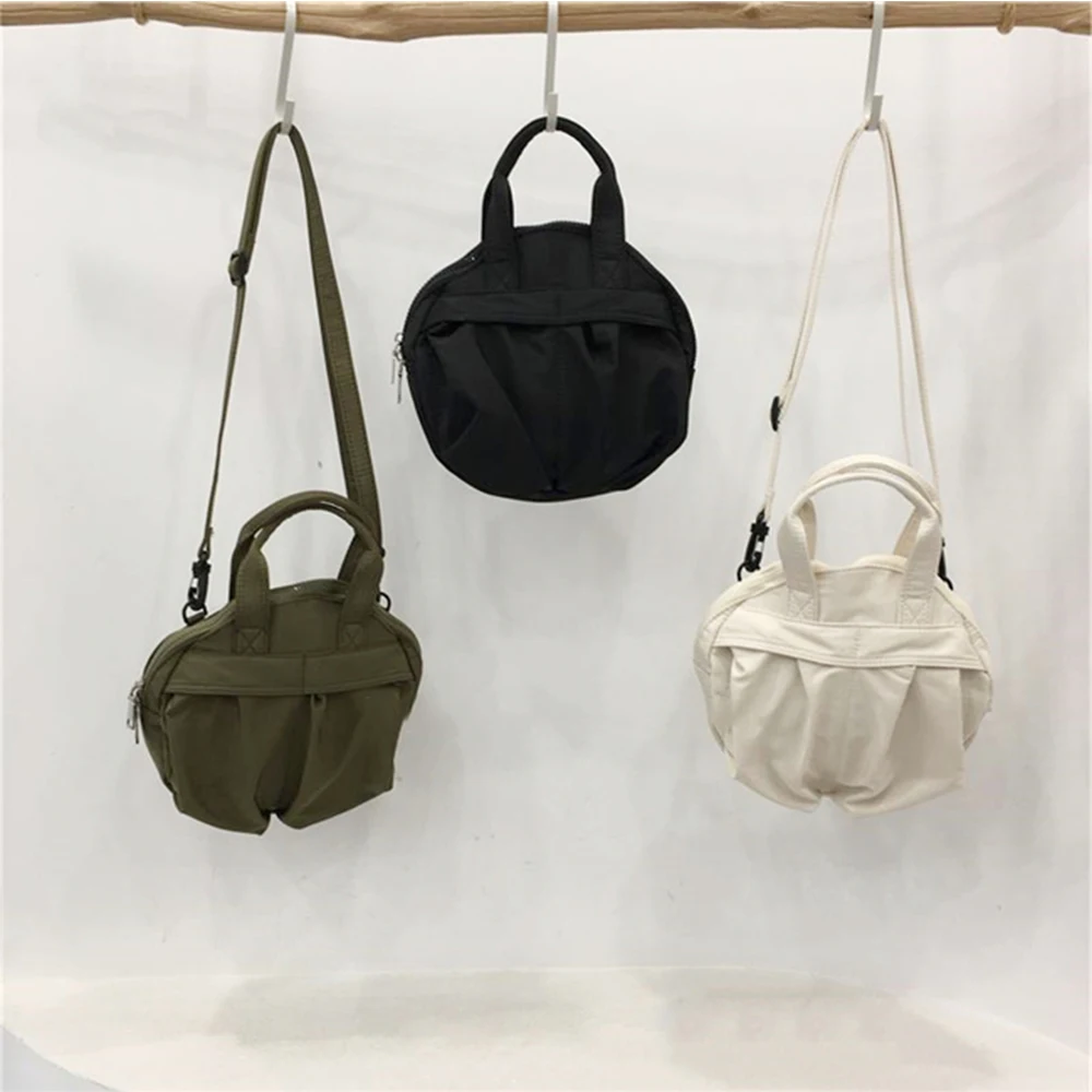 Solid Nylon Crossbody Bag Women Soft Round Light Waterproof Travel Packs Female Casual Commute Underarm Shoulder Bags
Solid Nylon Crossbody Bag Women Soft Round Light Waterproof Travel Packs Female Casual Commute Underarm Shoulder Bags