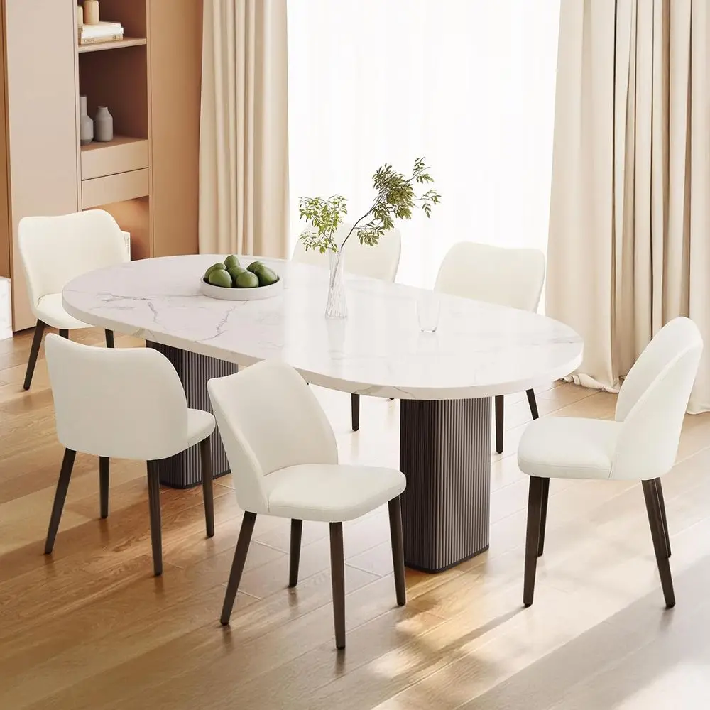 Обеденный комплект из 6 предметов с обивкой, стулья с тканевой обивкой для кухни или ресторана, бежевый цвет
Обеденный комплект из 6 предметов с обивкой, стулья с тканевой обивкой для кухни или ресторана, бежевый цвет