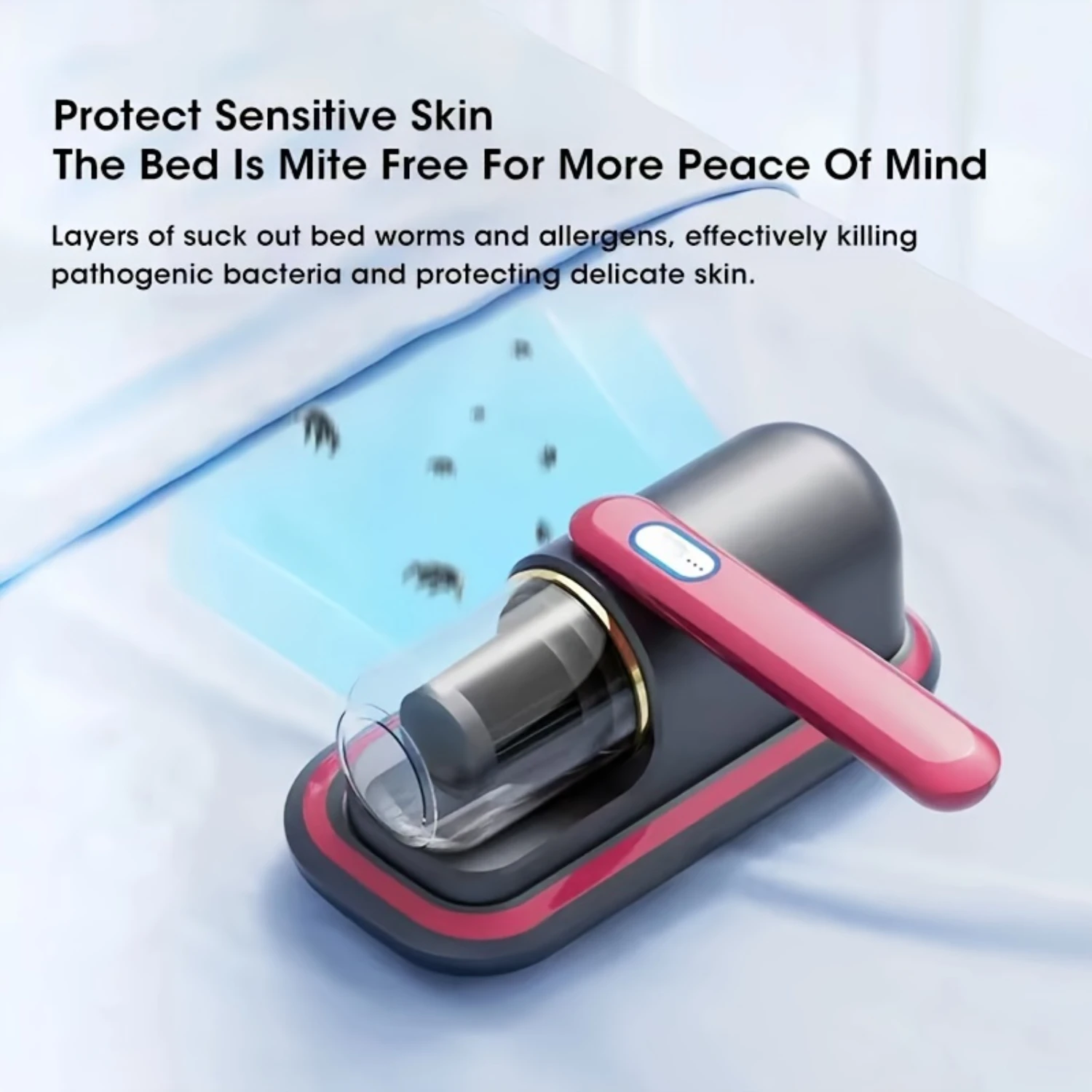 1pc Germicidal Mite Removal Handheld Vacuum Cleaner, Mattress Vacuum Cleaner Big Suction Strong Suction, With UV-C Light Cleanin
1pc Germicidal Mite Removal Handheld Vacuum Cleaner, Mattress Vacuum Cleaner Big Suction Strong Suction, With UV-C Light Cleanin