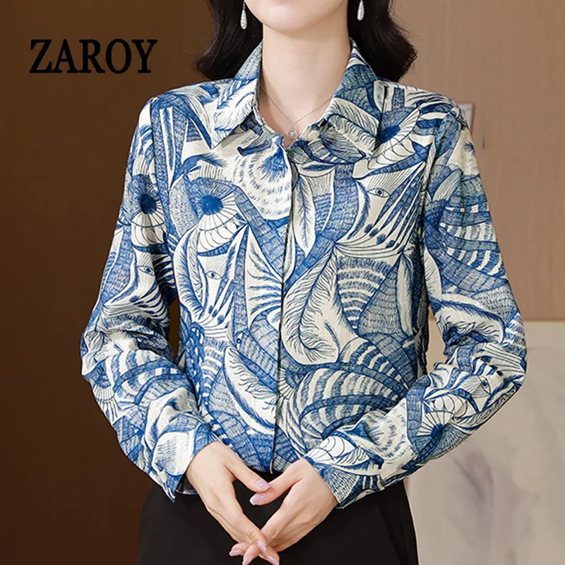 ZAROY Vintage Printed Women's Blouses Casual Tops Autumn Long Sleeve Polo Neck Button-up Slim Female Elegant Shirt Blusas Mujer
ZAROY Vintage Printed Women's Blouses Casual Tops Autumn Long Sleeve Polo Neck Button-up Slim Female Elegant Shirt Blusas Mujer