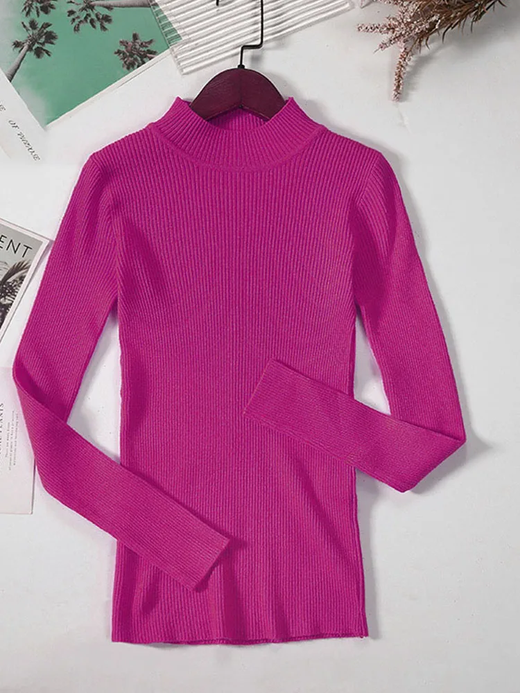 Spring Knitting Sweater Pullovers Women Long Sleeve Tops Turtleneck Knitted Sweater Chic Women Clothes Female Candy Bottom Shirt
Spring Knitting Sweater Pullovers Women Long Sleeve Tops Turtleneck Knitted Sweater Chic Women Clothes Female Candy Bottom Shirt