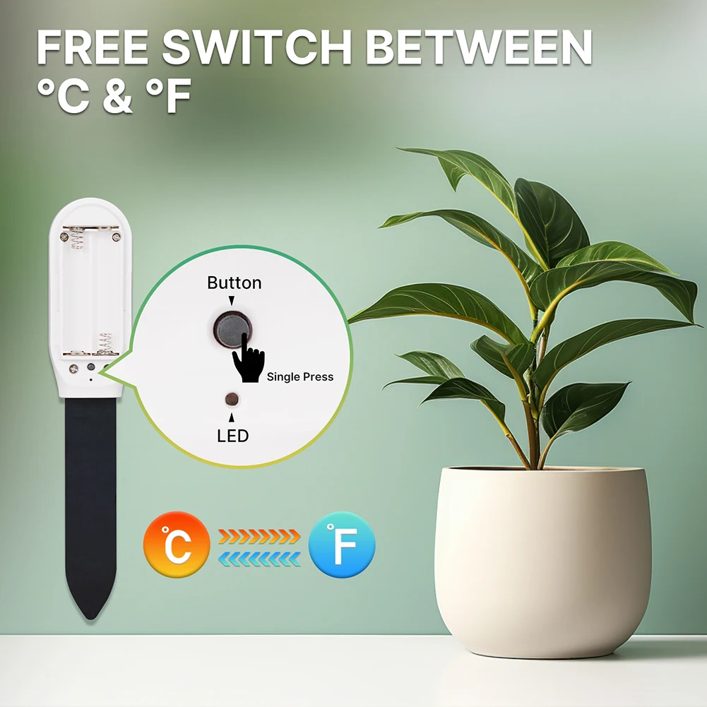Soil Temperature Humidity Sensor Customizable Reading Units Soil Hygrometer Moisture Sensor Plants Temperature Humidity Monitor
Soil Temperature Humidity Sensor Customizable Reading Units Soil Hygrometer Moisture Sensor Plants Temperature Humidity Monitor