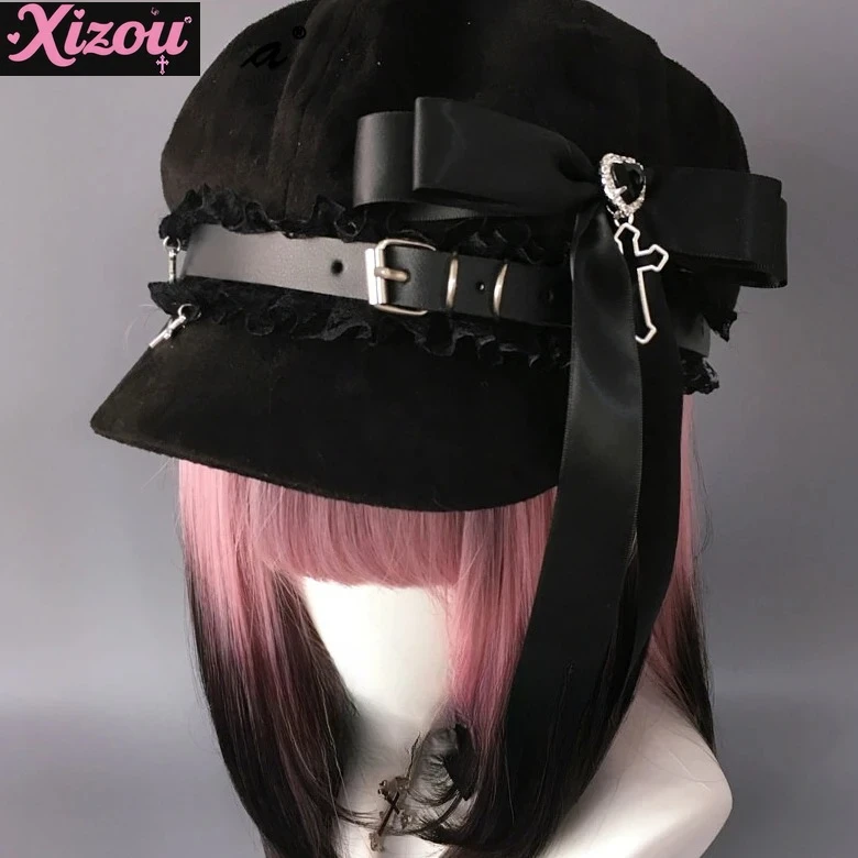 Girls Mass-Produced Rhinestone Love Heart Bow Tie Japanese Style Hat Original Subculture Water Color Mine Series Beret Female
Girls Mass-Produced Rhinestone Love Heart Bow Tie Japanese Style Hat Original Subculture Water Color Mine Series Beret Female