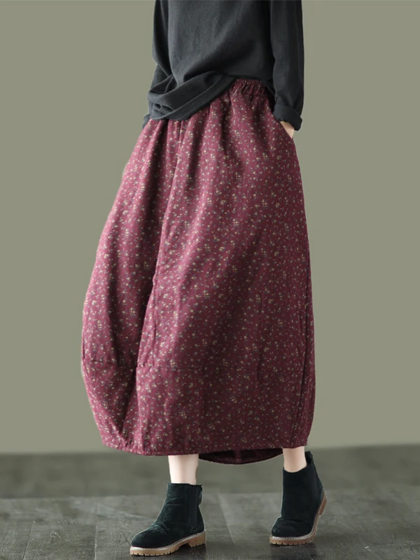 Retro Floral Cotton Linen Thiened Artistic Flower Bud Skirt f-length Skirt Medium Elastici A-line Sle Loose Waist De...
Retro Floral Cotton Linen Thiened Artistic Flower Bud Skirt f-length Skirt Medium Elastici A-line Sle Loose Waist De...