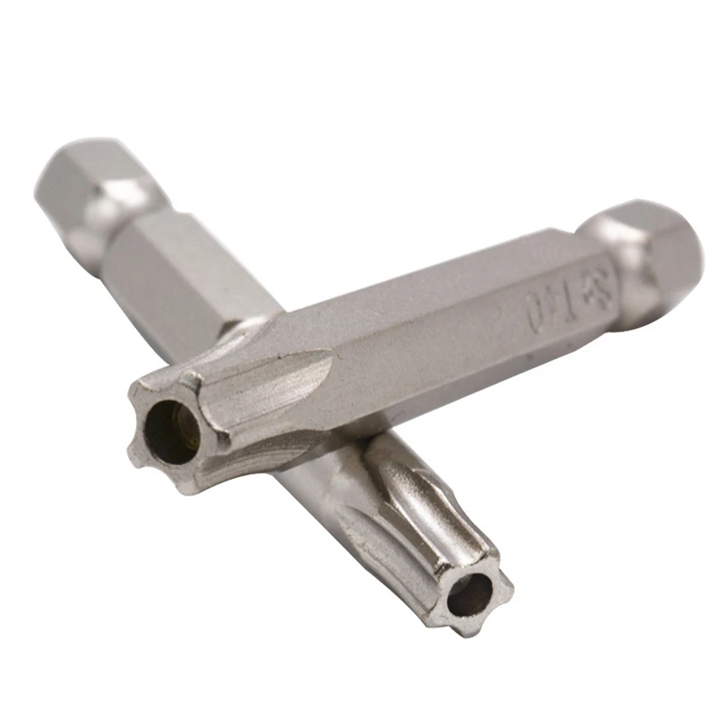 Set of 7 Nickel-Plated 5-Star Bits with Holes 50mm Long Star Bit Screwdriver Bits Made of S2 Material Tamper-Resistant Star Bits
Set of 7 Nickel-Plated 5-Star Bits with Holes 50mm Long Star Bit Screwdriver Bits Made of S2 Material Tamper-Resistant Star Bits