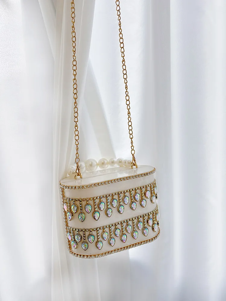 Luxury Women Evening Clutch Bags Exquisite Designer Pearl Bridal Handbag Fashion Lady Party Beaded Purse with Stones 
Luxury Women Evening Clutch Bags Exquisite Designer Pearl Bridal Handbag Fashion Lady Party Beaded Purse with Stones