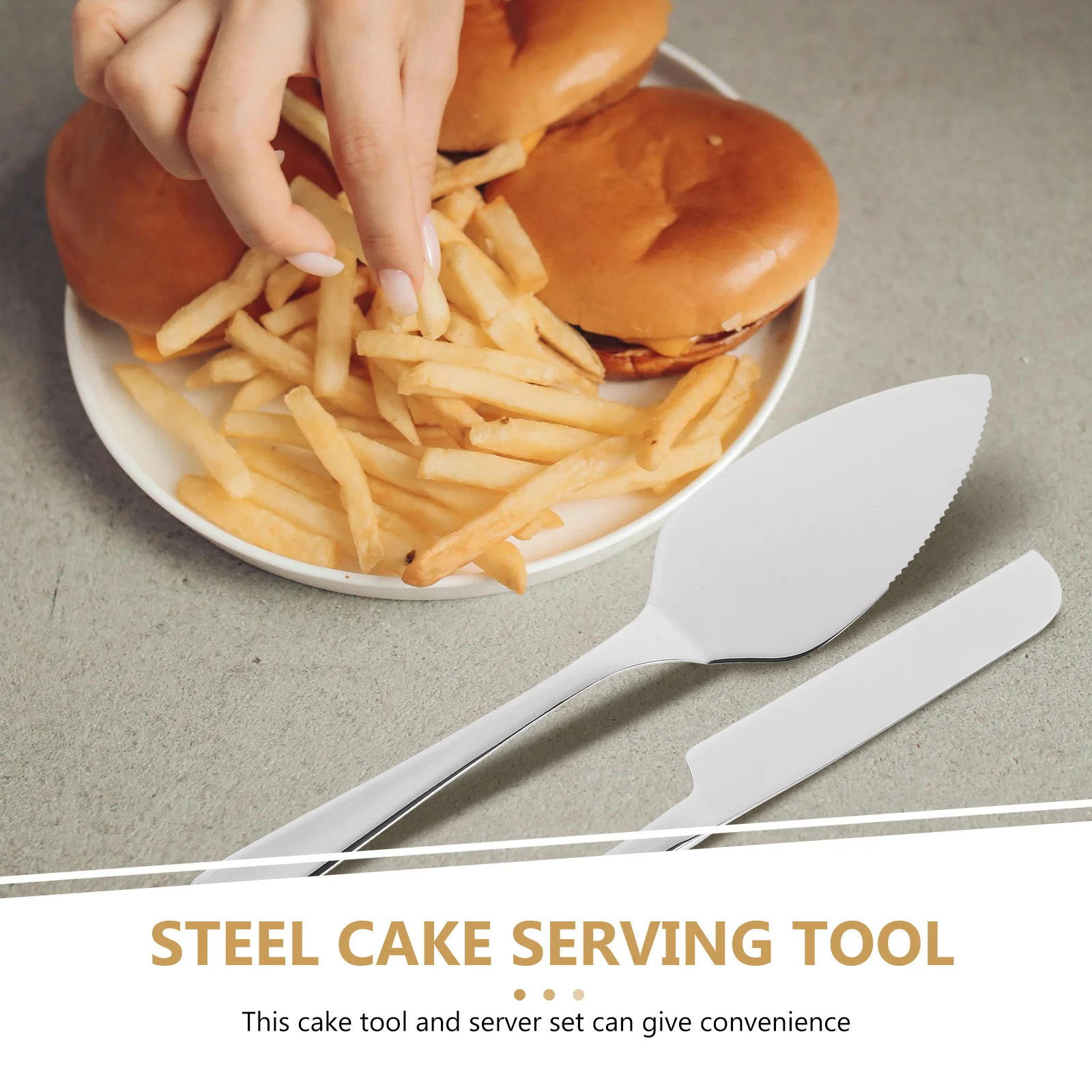 1 set 1 Set Stainless Steel Cake Cutter Server Set For Wedding Birthday Party Cake Serving Tools Kitchen Baking Utensil Spatula
1 set 1 Set Stainless Steel Cake Cutter Server Set For Wedding Birthday Party Cake Serving Tools Kitchen Baking Utensil Spatula