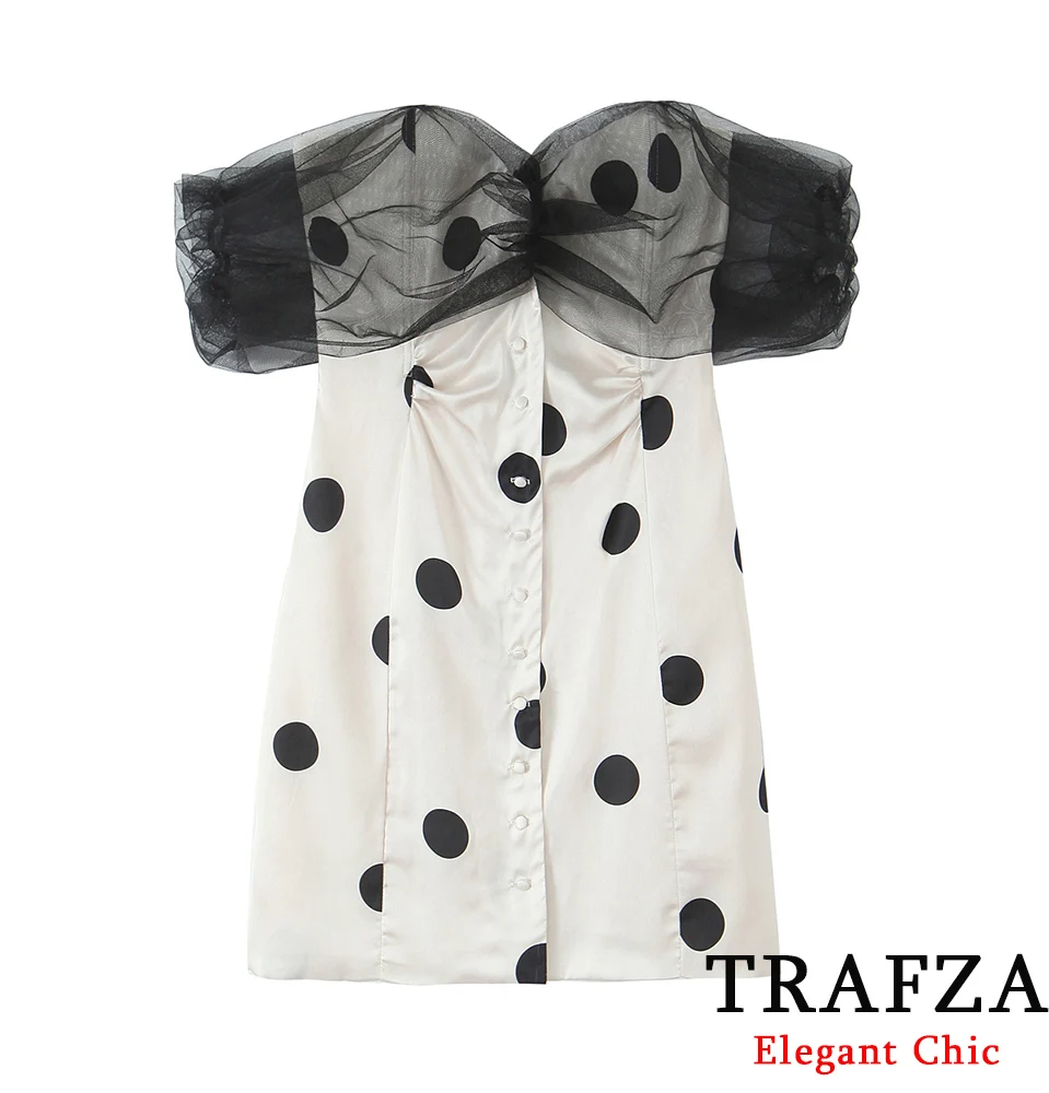 TRAFZA Dating Lady Dress Polka Dot Strapless Dress Women's Lace Backless Mini Dress 2025 Fashion Summer Holidays Sexy Dress
TRAFZA Dating Lady Dress Polka Dot Strapless Dress Women's Lace Backless Mini Dress 2025 Fashion Summer Holidays Sexy Dress