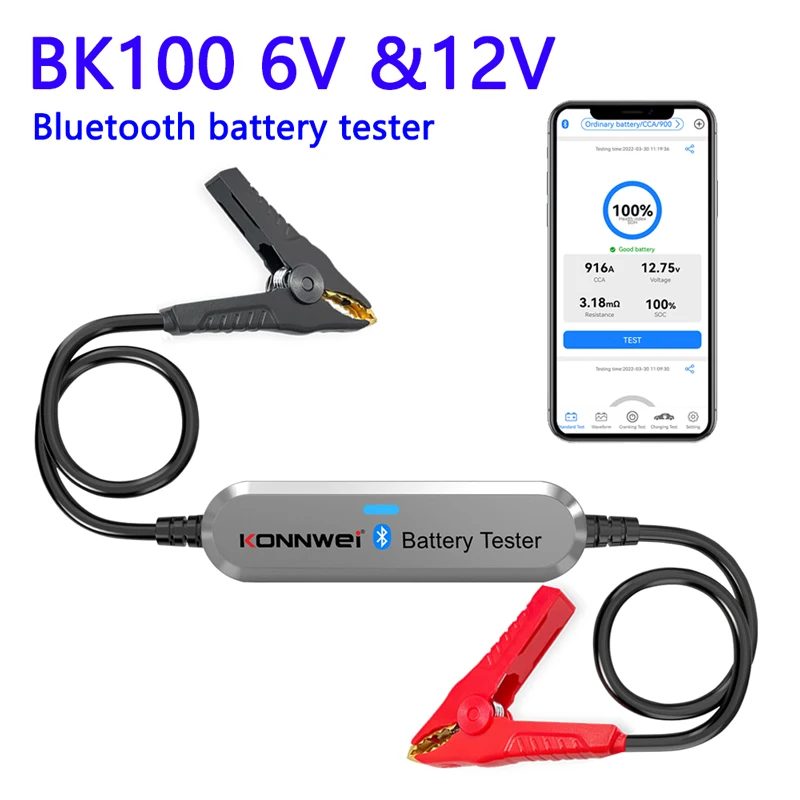 Новейшая улучшенная версия KONNWEI BK100 Bluetooth 5,0 тестер автомобильного мотоциклетного аккумулятора 6 В 12 В анализатор аккумулятора 100-2000CCA тестовый инструмент
Новейшая улучшенная версия KONNWEI BK100 Bluetooth 5,0 тестер автомобильного мотоциклетного аккумулятора 6 В 12 В анализатор аккумулятора 100-2000CCA тестовый инструмент