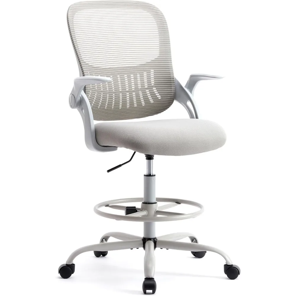 Drafting Chair for Standing Desk, Counter Height Adjustable, Flip-up Arms, Ergonomic Mid Back Mesh Rolling Work Swivel Office Co
Drafting Chair for Standing Desk, Counter Height Adjustable, Flip-up Arms, Ergonomic Mid Back Mesh Rolling Work Swivel Office Co