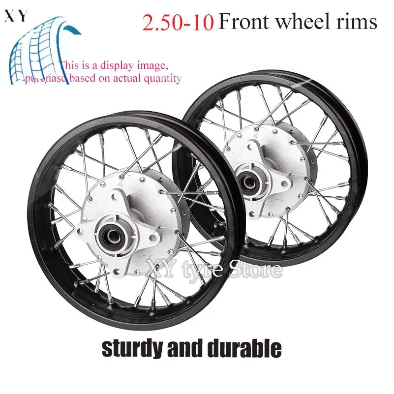 Black Border Front Wheel Rims2.50-10 for off-road motorcycle / Electric vehicle Front Wheels spare parts
Black Border Front Wheel Rims2.50-10 for off-road motorcycle / Electric vehicle Front Wheels spare parts