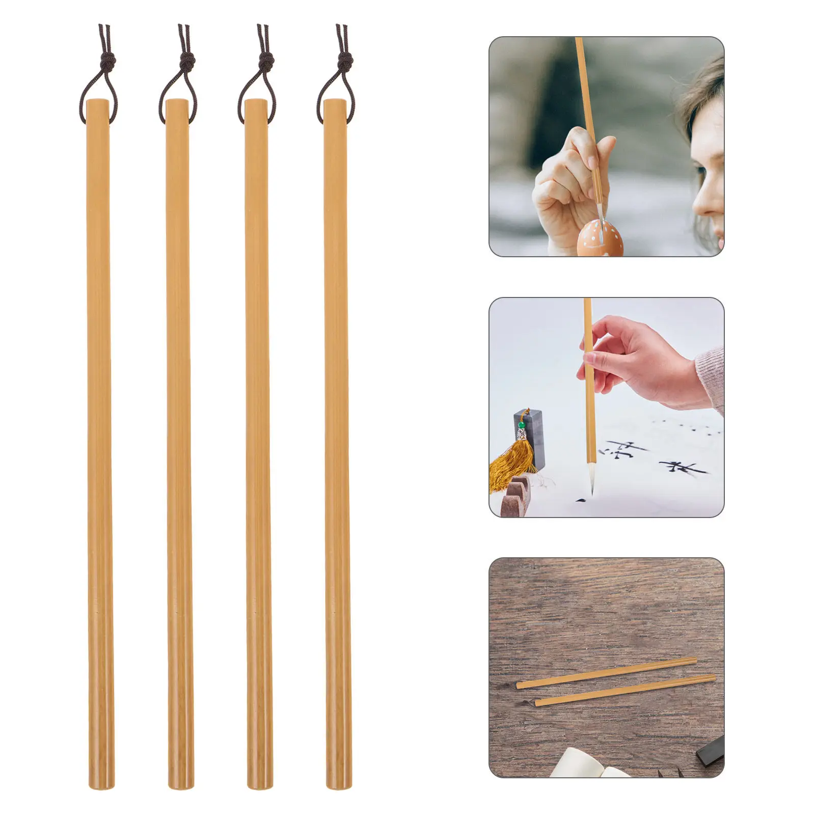 4Pcs Bamboo Calligraphy Brush Handle 23Cm Length 0.6cm Diameter Material for DIY Ink Painting Handmade Writing Tools
4Pcs Bamboo Calligraphy Brush Handle 23Cm Length 0.6cm Diameter Material for DIY Ink Painting Handmade Writing Tools