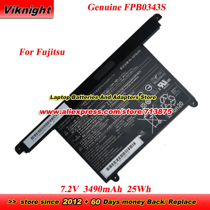 Genuine FPB0343S Battery for Fujitsu LIFEBOOK U938/S U939/A 2INP5/60/80 FPCBP544 7.2V 3490mAh 25Wh Li-Polymer Battery
Genuine FPB0343S Battery for Fujitsu LIFEBOOK U938/S U939/A 2INP5/60/80 FPCBP544 7.2V 3490mAh 25Wh Li-Polymer Battery