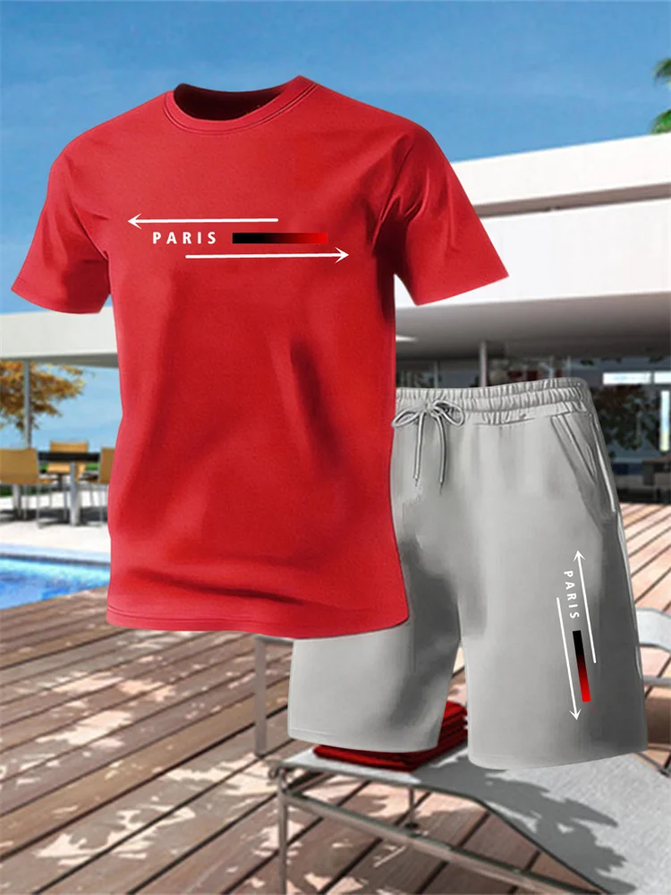New Men's Outfit Summer Short Sleeve T Shirt Set Fashion 2 Piece Sportwear Casual shorts Sweatshirt Men's Tracksuit
New Men's Outfit Summer Short Sleeve T Shirt Set Fashion 2 Piece Sportwear Casual shorts Sweatshirt Men's Tracksuit