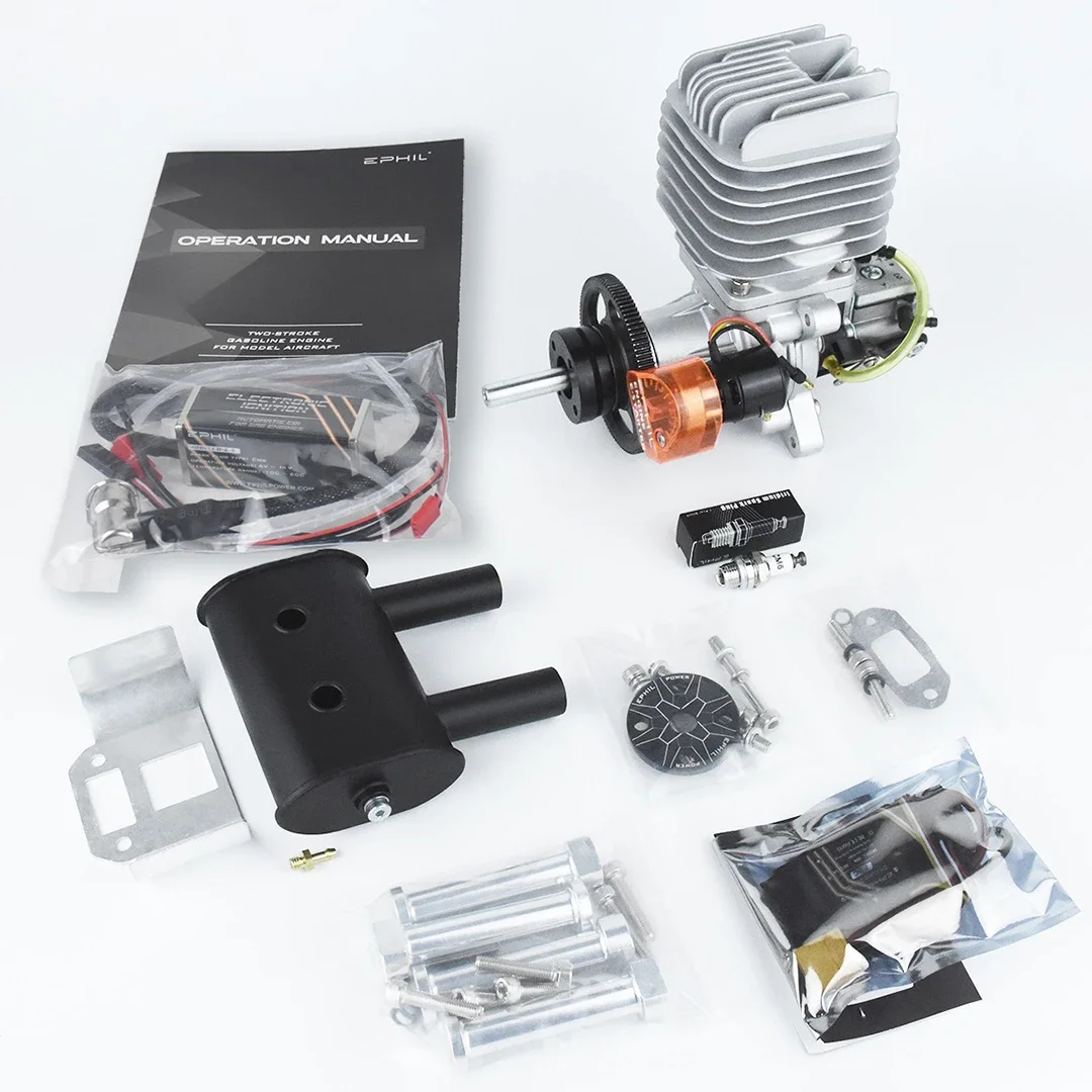 EPHIL 60cc-S PRO Aircraft Engine Model Metal Two-Stroke Gasoline Engine with Electric Start Rear Fixed Wing Engine Model Toys
EPHIL 60cc-S PRO Aircraft Engine Model Metal Two-Stroke Gasoline Engine with Electric Start Rear Fixed Wing Engine Model Toys