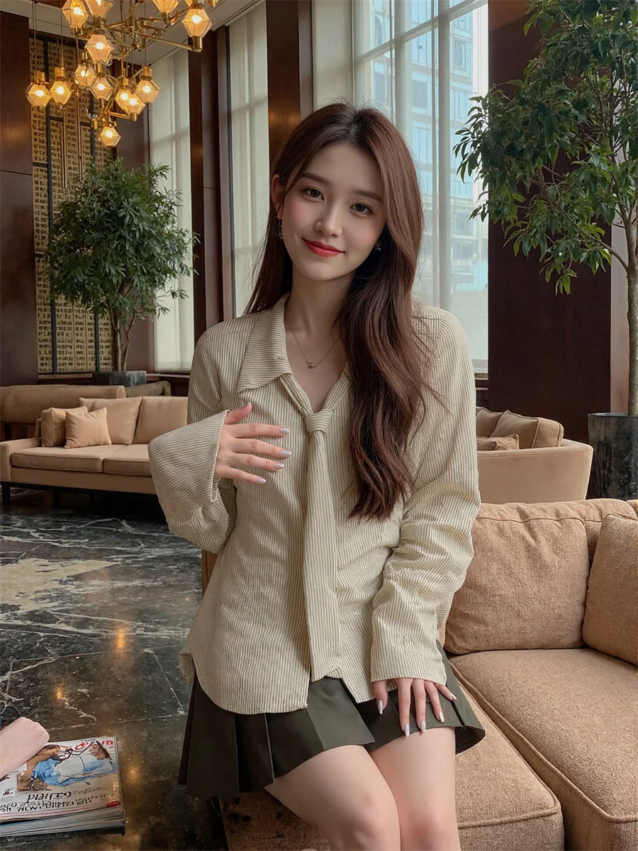 Preppy Style Shirts Women Cute Korean Fashion College Student All-match Solid Color Long Sleeve Spring Autumn Basic Blouses
Preppy Style Shirts Women Cute Korean Fashion College Student All-match Solid Color Long Sleeve Spring Autumn Basic Blouses