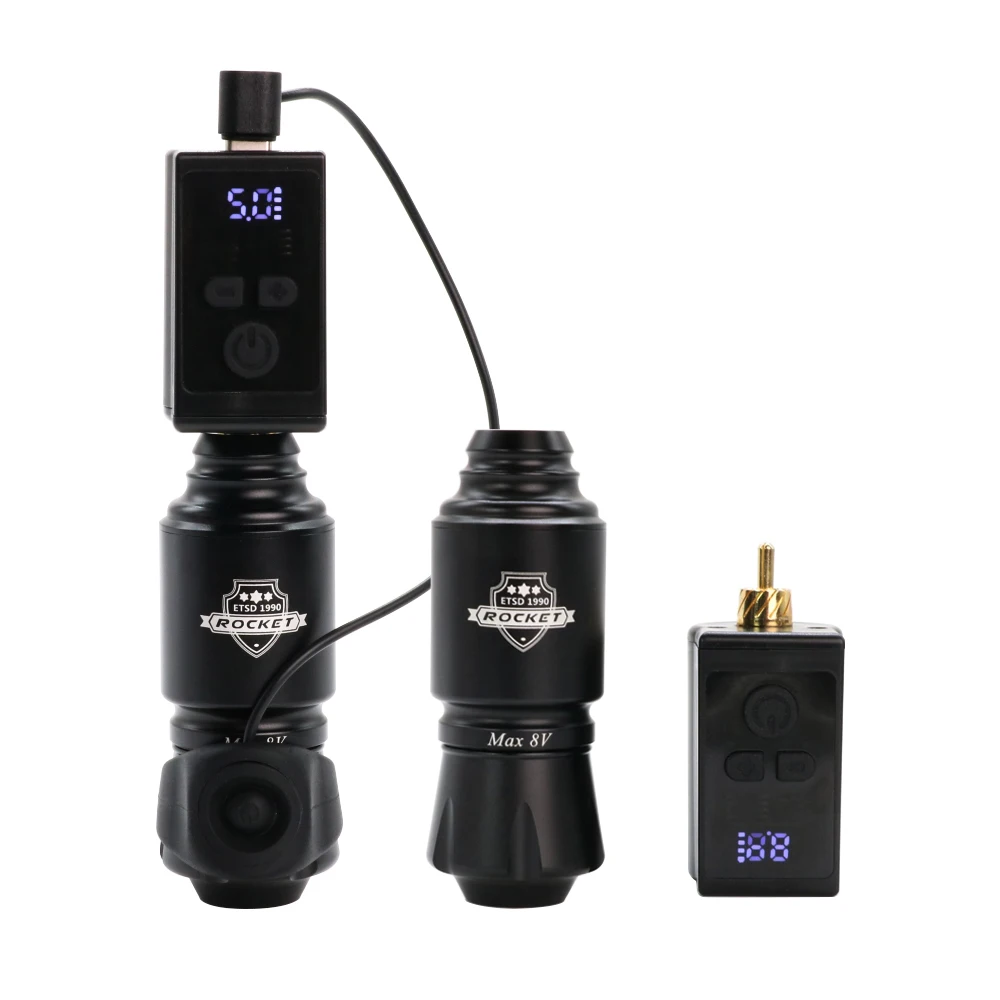 Wireless Rotary Tattoo Kit Complete Rocket Mini Tattoo Machine Pen Set With Ring Switch LED Tattoo Power Supply Permanent Makeup
Wireless Rotary Tattoo Kit Complete Rocket Mini Tattoo Machine Pen Set With Ring Switch LED Tattoo Power Supply Permanent Makeup