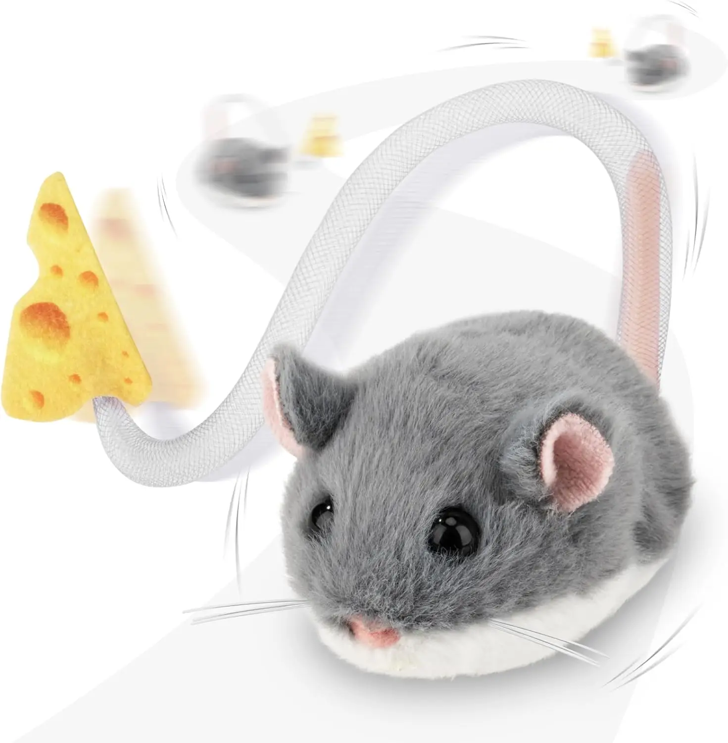 Interactive MigiMouse Cat Toy 360° Rolling & Spin with Mesh Plastic Tail for Indoor Cats Smart Motion
Interactive MigiMouse Cat Toy 360° Rolling & Spin with Mesh Plastic Tail for Indoor Cats Smart Motion