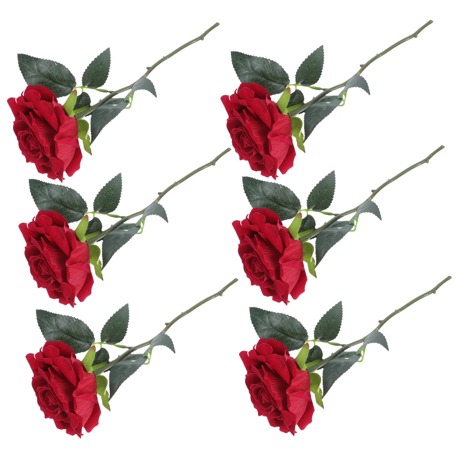 6pcs Red Rose Artificial Flowers Simulation Decor Home Office Bouquet Arrangement Vase Prop Realistic Leaf Texture Clear Color
6pcs Red Rose Artificial Flowers Simulation Decor Home Office Bouquet Arrangement Vase Prop Realistic Leaf Texture Clear Color
