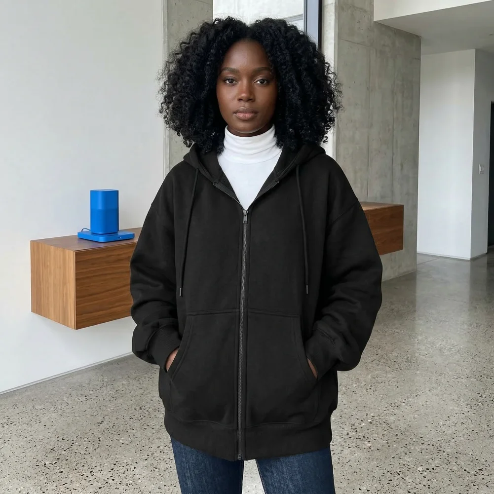 Hooded Fleece for Women Women Loose Style Fleece Hoodie Women’s Oversized Zip Up Hoodie Fleece Lined Long Sleeve for Fall
Hooded Fleece for Women Women Loose Style Fleece Hoodie Women’s Oversized Zip Up Hoodie Fleece Lined Long Sleeve for Fall