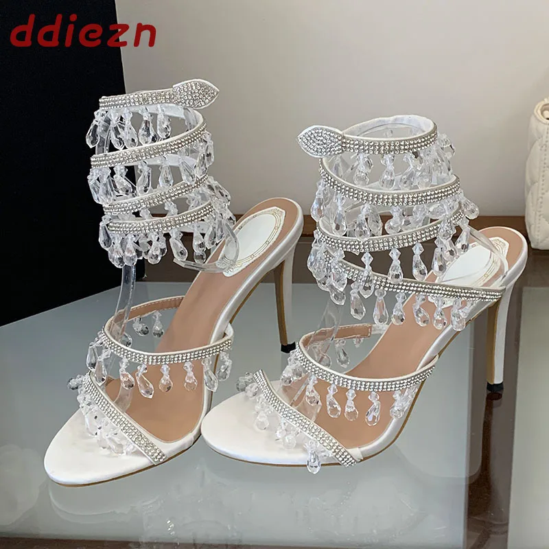 Sexy Designer Crystal Diamond Thin High Heels Women Sandals Pumps Street Style Female Ankle Strap Party Shoes For Ladies
Sexy Designer Crystal Diamond Thin High Heels Women Sandals Pumps Street Style Female Ankle Strap Party Shoes For Ladies