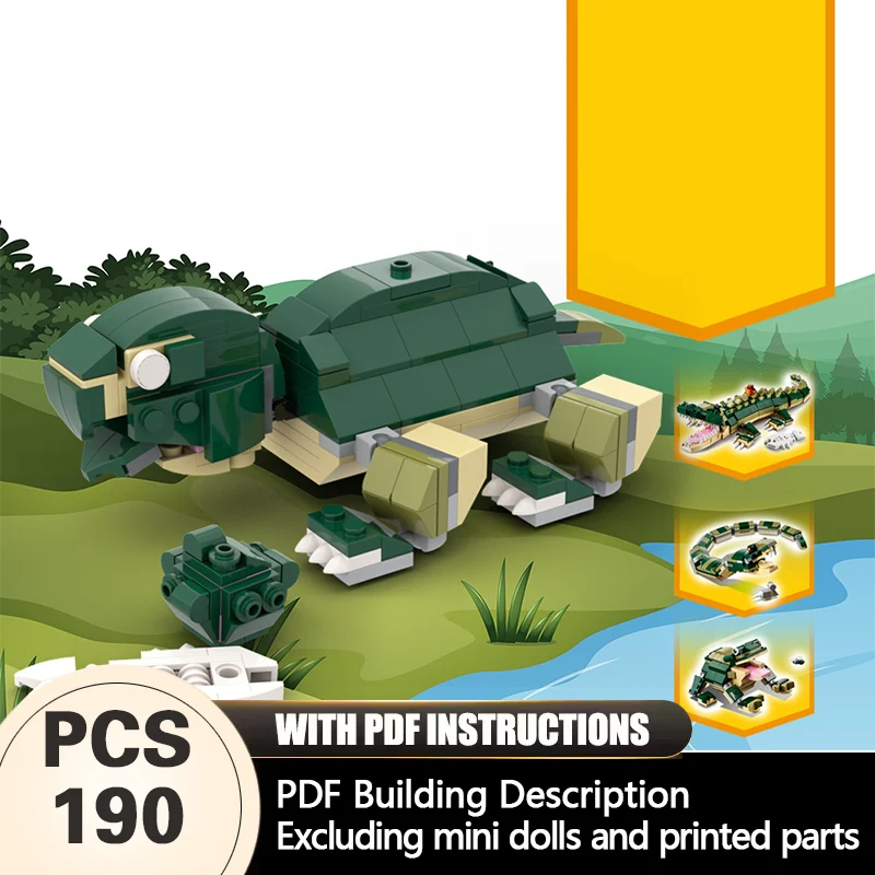 Creators Animal Series Model MOC Building Bricks 4-In-1 Turtle Modular Technology Gifts Holiday Assemble Children Toys Suit
Creators Animal Series Model MOC Building Bricks 4-In-1 Turtle Modular Technology Gifts Holiday Assemble Children Toys Suit