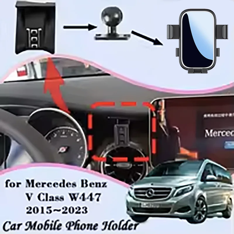 Car Mobile Phone Holder For Mercedes Benz V Class V250 W447 2015~2023 360 Degree Rotating GPS Special Mount Support Accessories
Car Mobile Phone Holder For Mercedes Benz V Class V250 W447 2015~2023 360 Degree Rotating GPS Special Mount Support Accessories