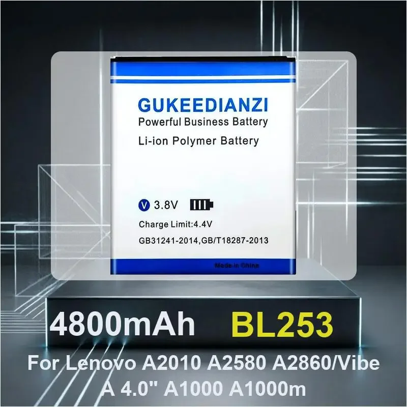 BL253 4800mAh Mobile Phone Battery For Lenovo A2010 Bateria A 2010 A2580 A2860/ Vibe A 4.0" A1000 A1000m A 1000 BL 253 BL-253
BL253 4800mAh Mobile Phone Battery For Lenovo A2010 Bateria A 2010 A2580 A2860/ Vibe A 4.0" A1000 A1000m A 1000 BL 253 BL-253