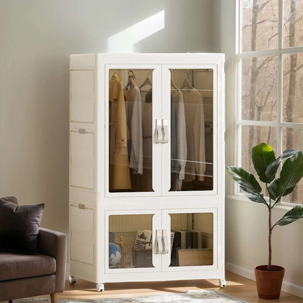 Портативный пластиковый шкаф-гардероб с прозрачной дверцей, многофункциональный органайзер для хранения вещей для гостиной и спальни
Портативный пластиковый шкаф-гардероб с прозрачной дверцей, многофункциональный органайзер для хранения вещей для гостиной и спальни