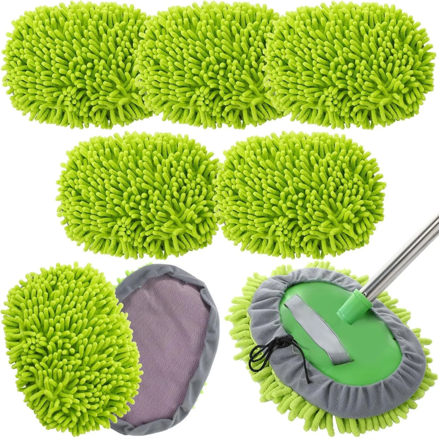 Car Wash Mitt Kit, 5-Piece Microfiber Chenille Scratch-Free Cleaning Tools for Auto RV Pickup Bus (Green)
Car Wash Mitt Kit, 5-Piece Microfiber Chenille Scratch-Free Cleaning Tools for Auto RV Pickup Bus (Green)