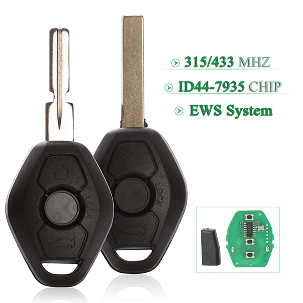 jingyuqin 315/433Mhz ID44 Chip Remote Car Key EWS Sytem For BMW 1 3 5 7 Series E38 E39 E46 X3 X5 Z3 Z4 Fob HU58 HU92 Blade
jingyuqin 315/433Mhz ID44 Chip Remote Car Key EWS Sytem For BMW 1 3 5 7 Series E38 E39 E46 X3 X5 Z3 Z4 Fob HU58 HU92 Blade