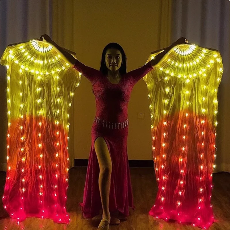 1.5meters Colorful Glowing LED Silk Hand Fan Belly Dance Supplies Sexy Light Up Veil Fan For Dancer Stage Performence Fan Props
1.5meters Colorful Glowing LED Silk Hand Fan Belly Dance Supplies Sexy Light Up Veil Fan For Dancer Stage Performence Fan Props