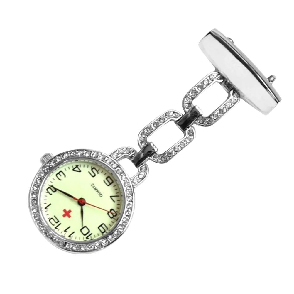 1Pcs Night Glow Nurse Watch Retro Hanging Pocket Watch Silver with Rhinestones Durable Quartz Movement Classic Design
1Pcs Night Glow Nurse Watch Retro Hanging Pocket Watch Silver with Rhinestones Durable Quartz Movement Classic Design