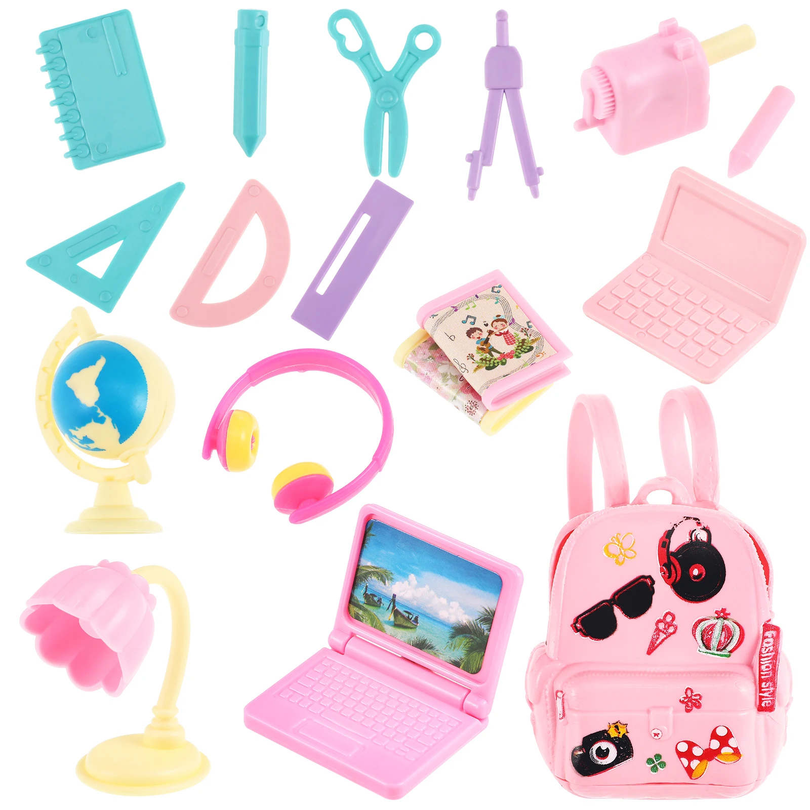 1 set Mini School Supplies House Accessories Colorful PVC Backpacks Set Realistic Craftsmanship Rich Design
1 set Mini School Supplies House Accessories Colorful PVC Backpacks Set Realistic Craftsmanship Rich Design