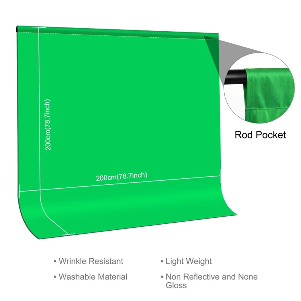 TEH-ePhotography Background Backdrop Smooth Muslin Green Screen Chromakey Background Cloth for Photo Studio
TEH-ePhotography Background Backdrop Smooth Muslin Green Screen Chromakey Background Cloth for Photo Studio
